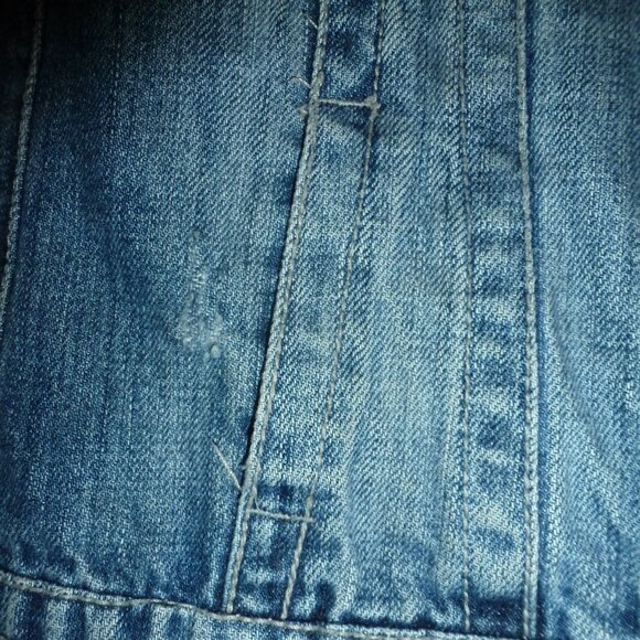 Blue Asphalt Jean Jacket Women's Size S Blue Distressed Denim Fitted Jacket - Picture 8 of 11